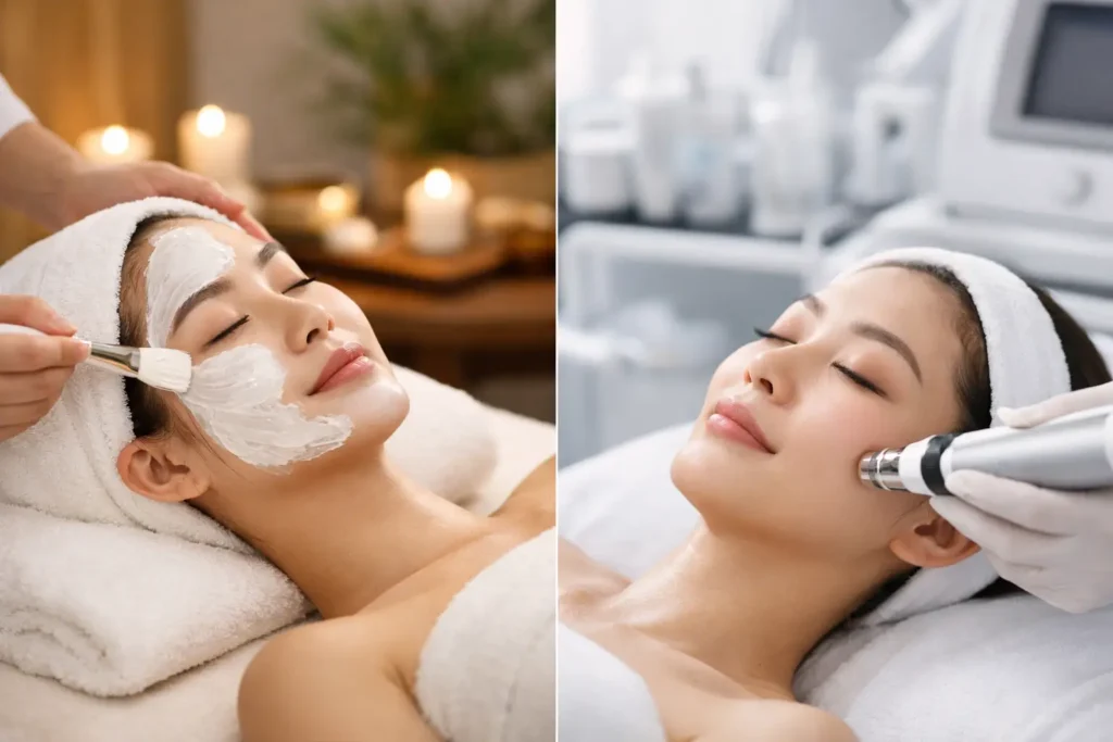 Spa Facial Versus Clinic Facial: Which Fits You?